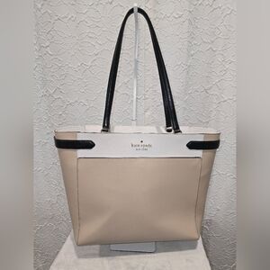 Kate Spade Beige and Black Tote Bag